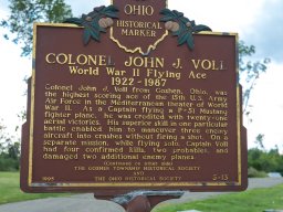Markers &raquo; markers &raquo; Goshen Twp &raquo; Col. John J. Voll, WWII Flying Ace, 1848 Oh SRs 28 and 132, Goshen, 45122